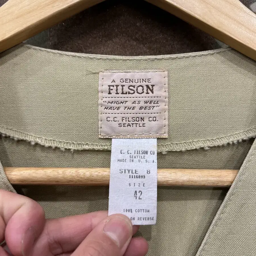 OLD FILSON CANVAS COTTON CRUISER 필슨베스트