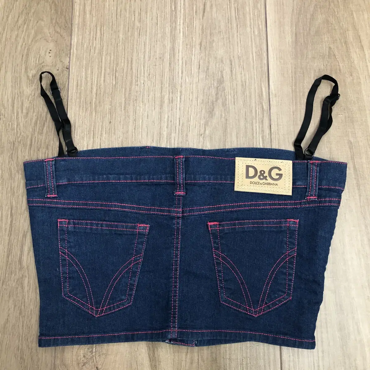 D&G by 돌체앤가바나 데님 크롭 탑(코튼/엘라스틴)M사이즈-해외발송