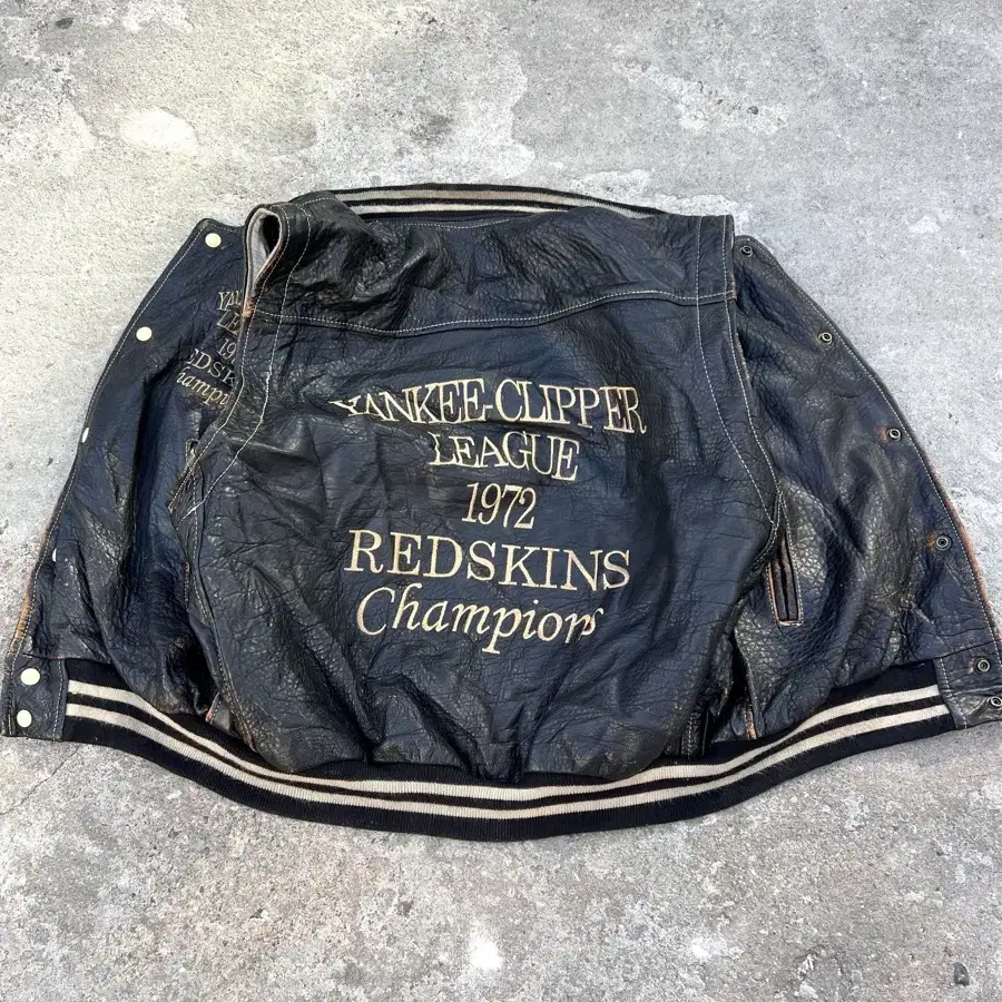 1990s REDSKINS CHAMPIONS LEATHER 가죽베스트