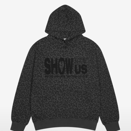 러브이즈트루 후드티(SH SHOW US LEOPARD HOODIE 차콜)