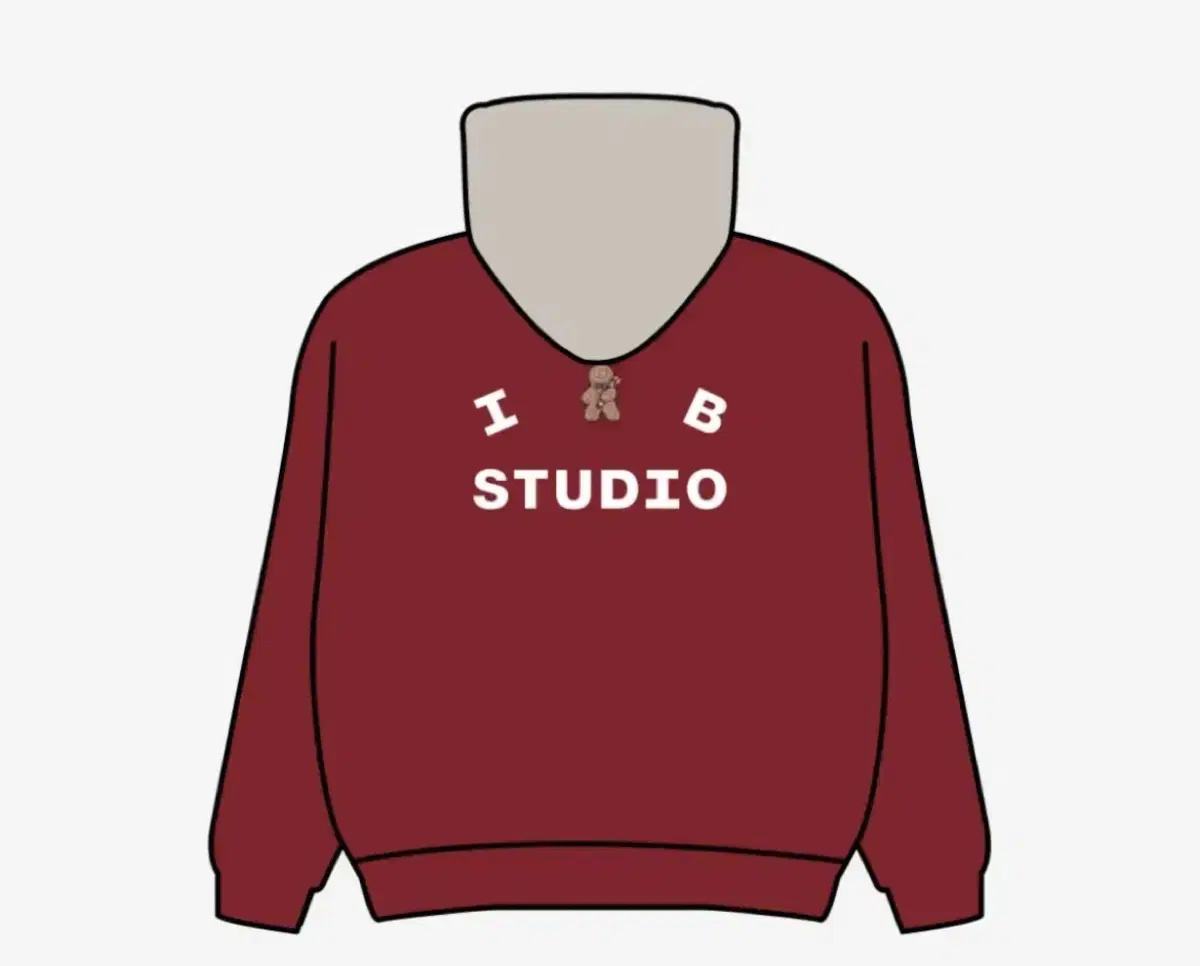 [XL] iAppStudio Christmas Hooded Burgundy Oatmeal New