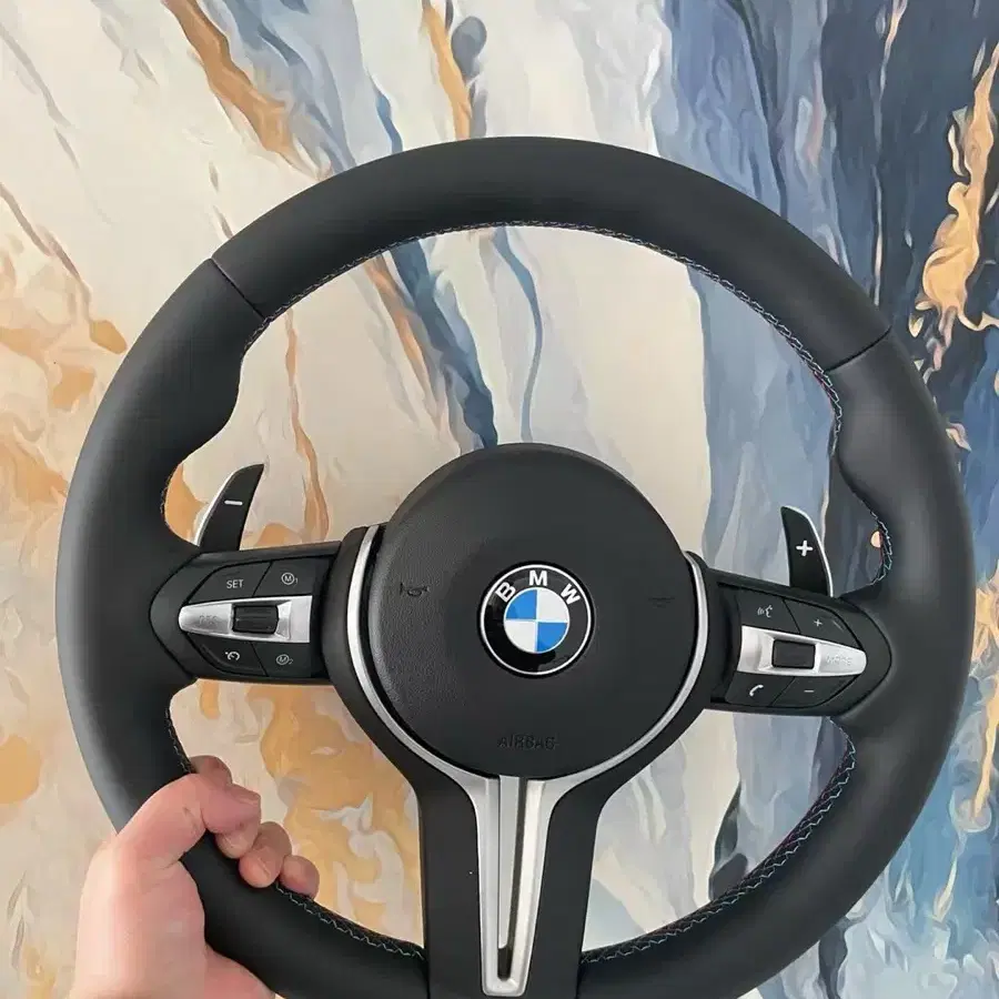 BMW M핸들 F바디 최상급 나파 가죽 튜닝