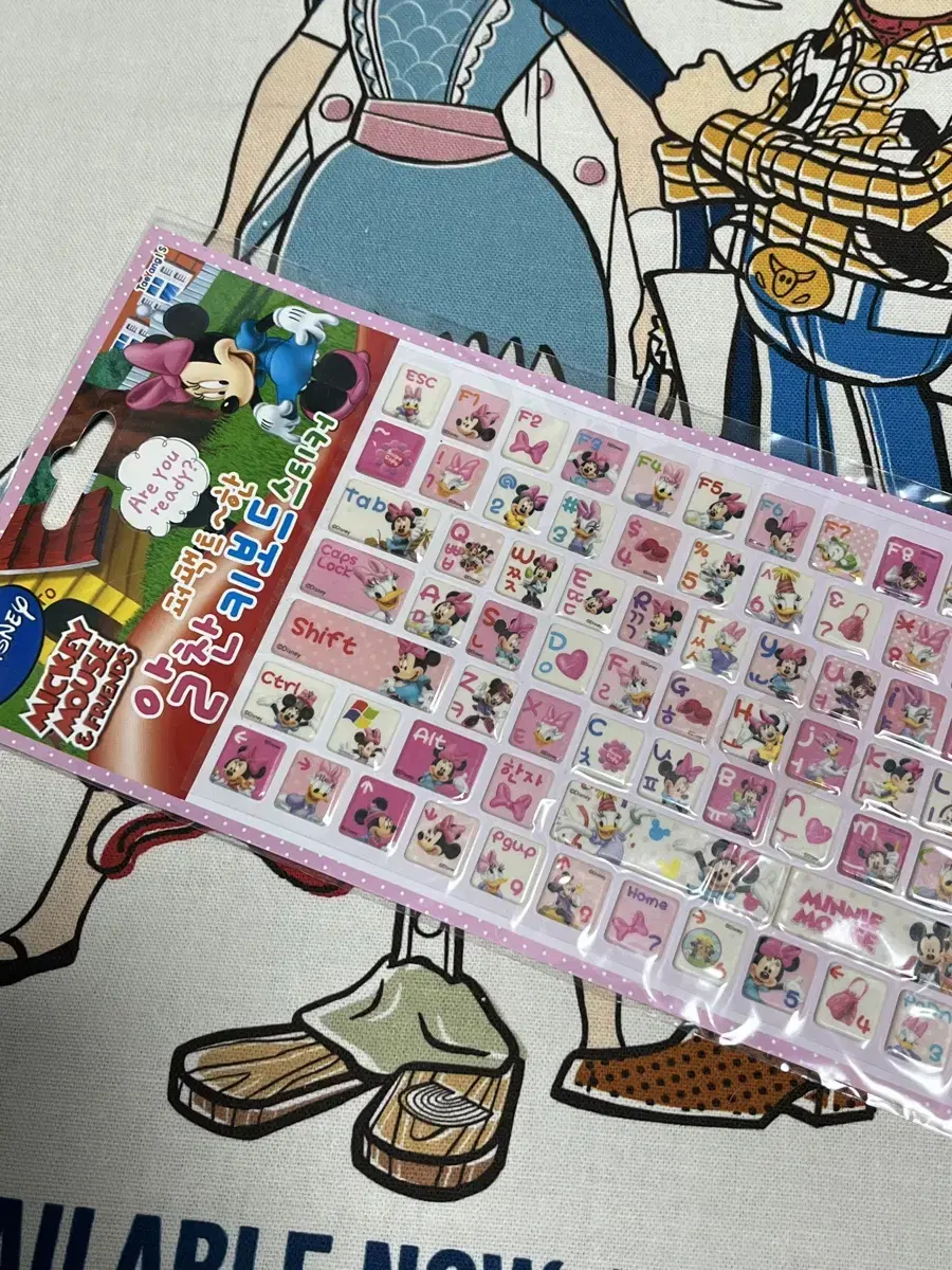 [Classic] Disney Minnie Mouse Daisy Duck Fluffy Epoxy Keyboard Stickers