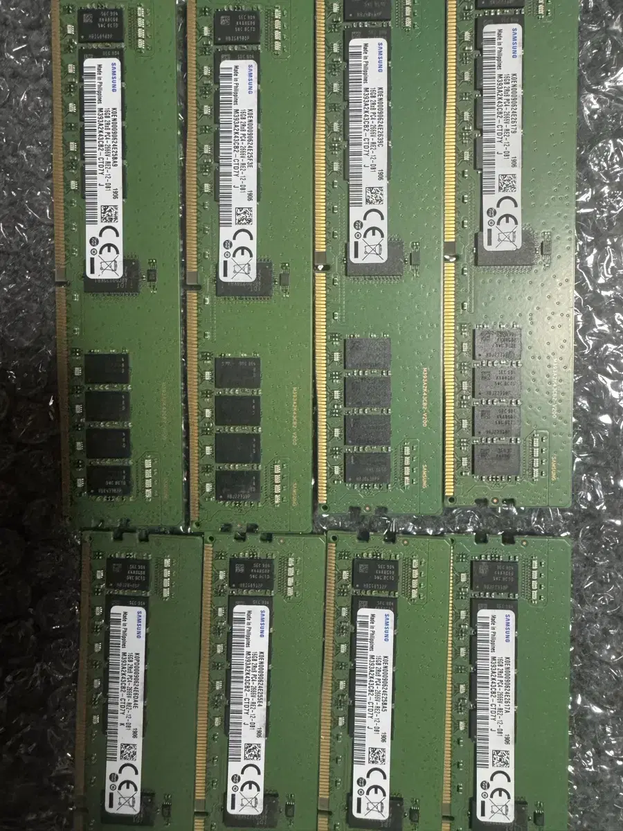 삼성 서버용 메모리 ddr4 2666v 16gb 8장 일괄 판매 합니다