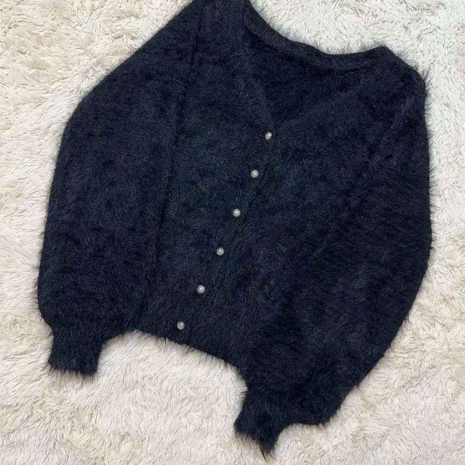 일본 수입 빈티지 Rabbit black cardigan