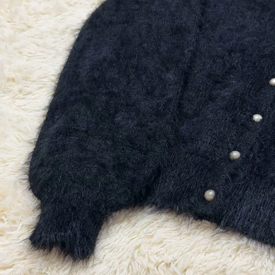 일본 수입 빈티지 Rabbit black cardigan