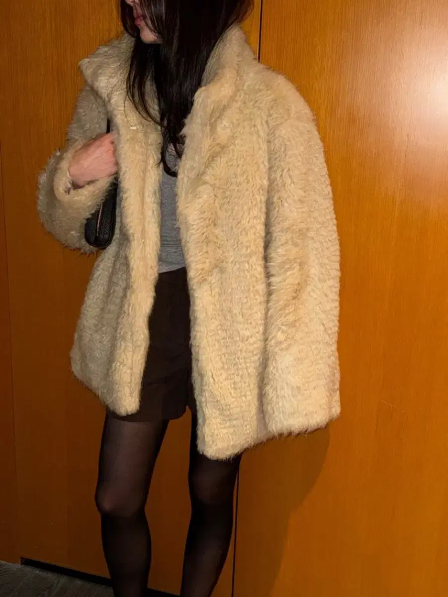 The Wave Twilly Wool Fur Jacket