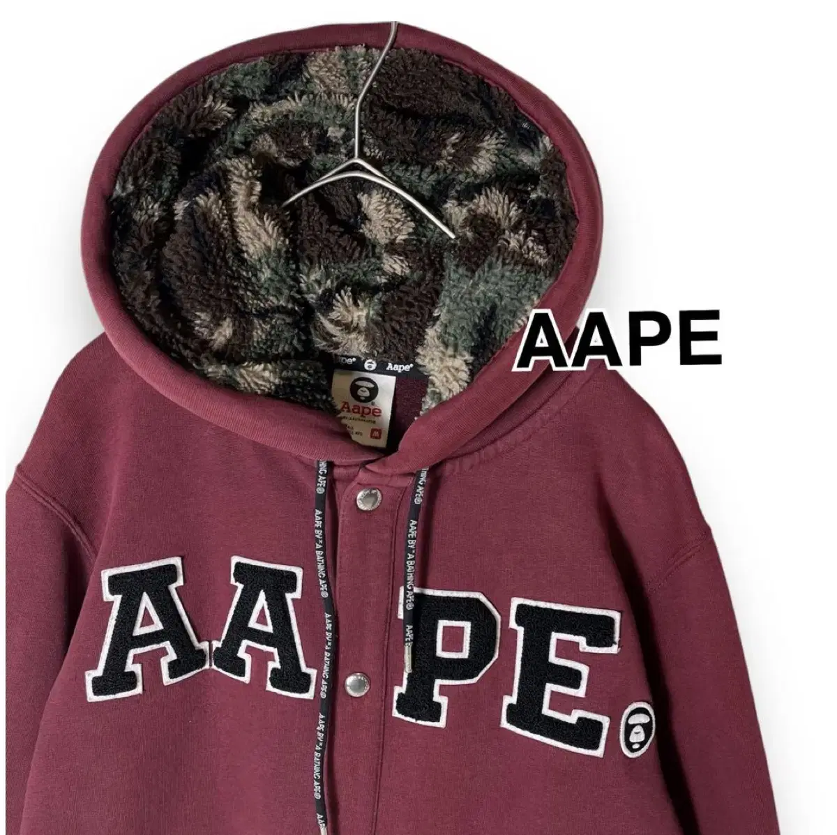 A BATHING APE 베이프 에이프 카모 후드집업 M stc빈티지