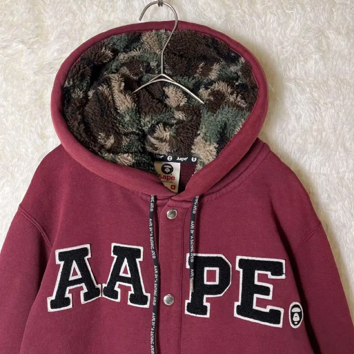 A BATHING APE 베이프 에이프 카모 후드집업 M stc빈티지