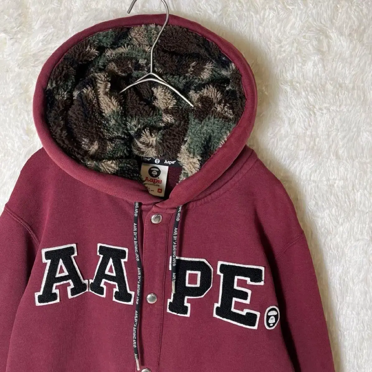 A BATHING APE 베이프 에이프 카모 후드집업 M stc빈티지