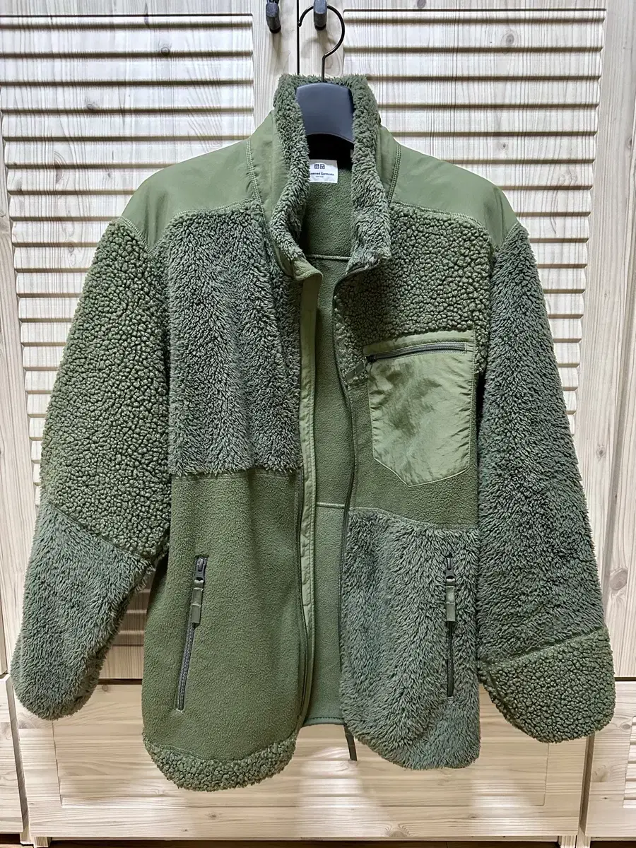 Uniqlo x Engineeredgarments Furry Zip-up Jacket L Olive