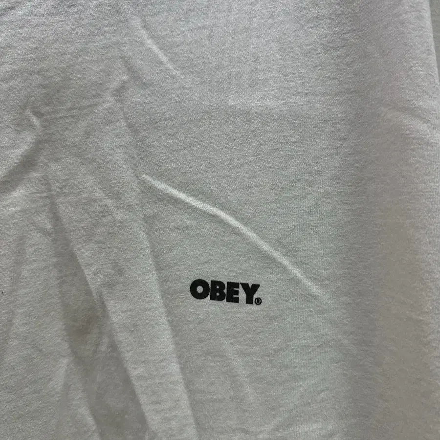 [XXL]오베이 OBEY 로고 반팔 티셔츠 (화이트)