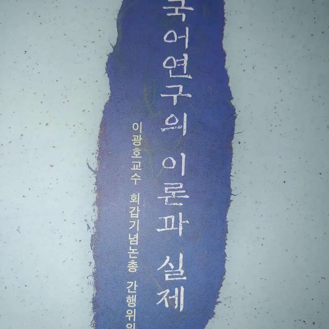 국어연구의 이론과 실제 전문 서적 국어국문학 국어학 도서