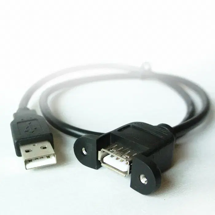 USB 2.0 연장 고정 케이블 (A to A) 1m (검정)