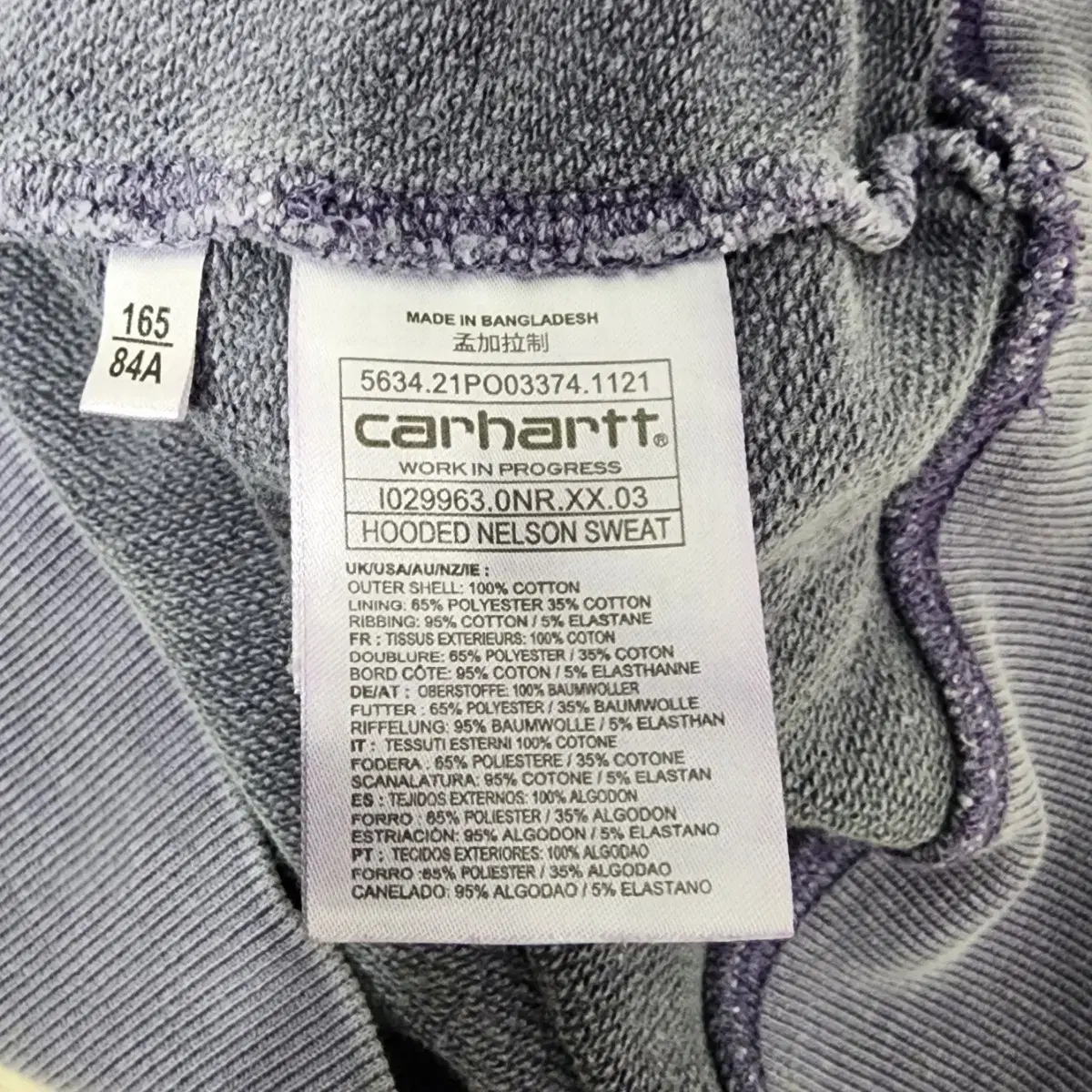 칼하트 CARHARTT 후드맨투맨 티셔츠퍼플 우먼스  XS