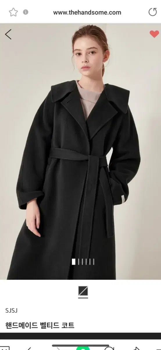 SJSJ Cashmere Blend Belted Coat New Item