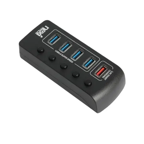 5포트 USB3.0 유무전원 허브 (빠른충전, LED표시등)