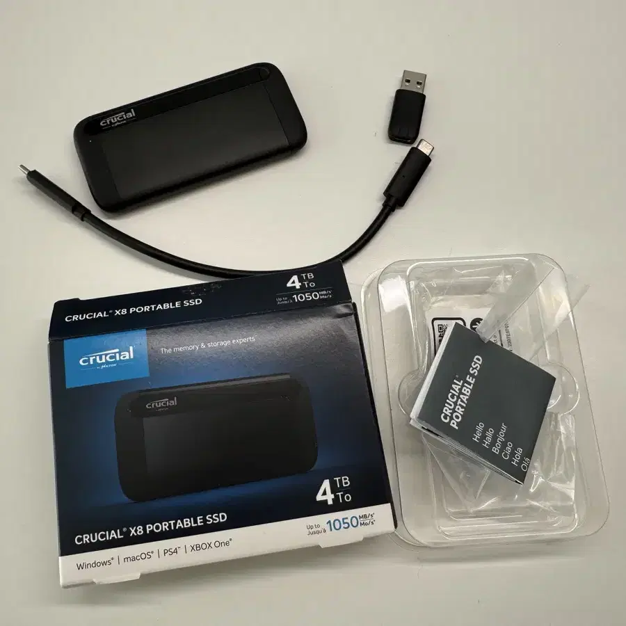 마이크론 Crucial X8 Portable SSD 4tb