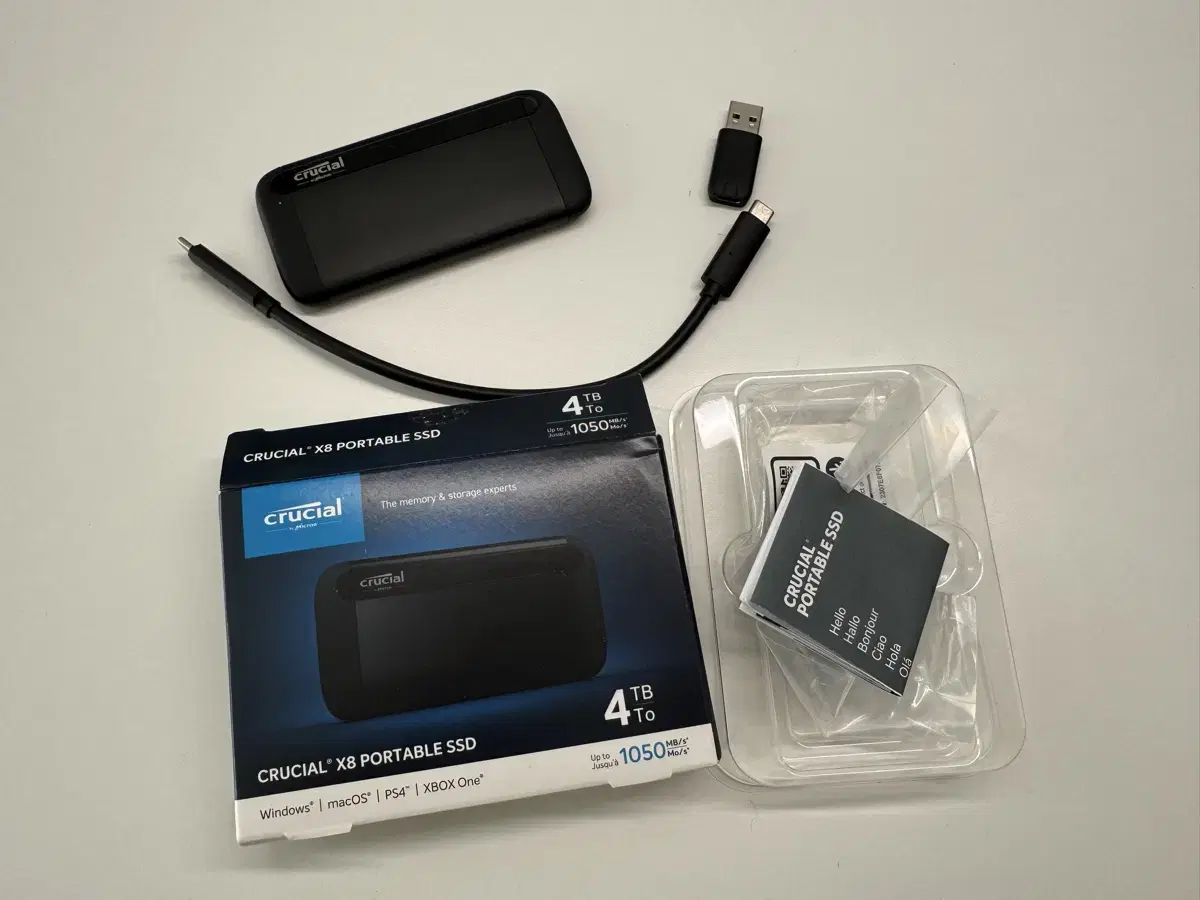 마이크론 Crucial X8 Portable SSD 4tb