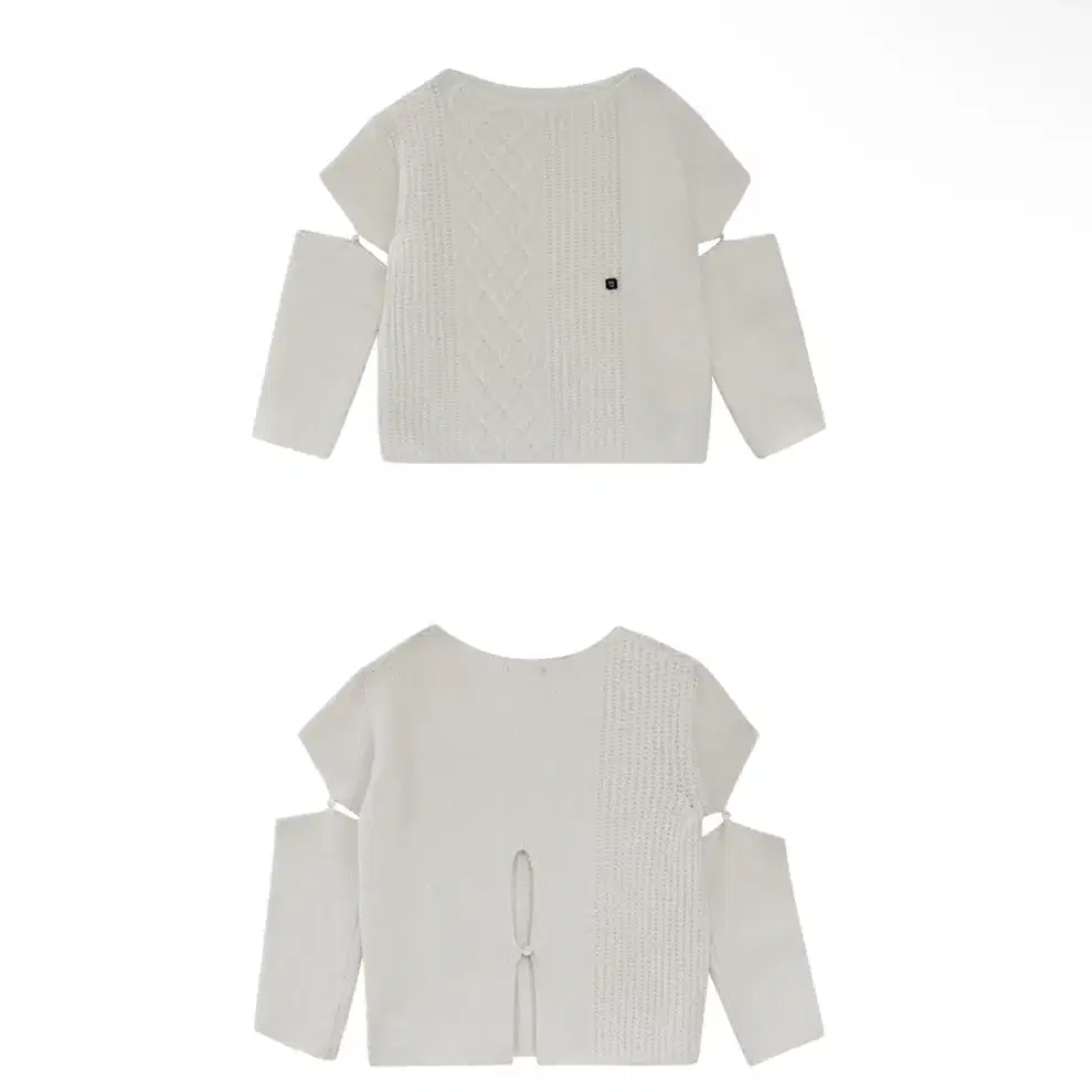 트리밍버드 Sleeve Slit Boat Neck Knit [Ivory]