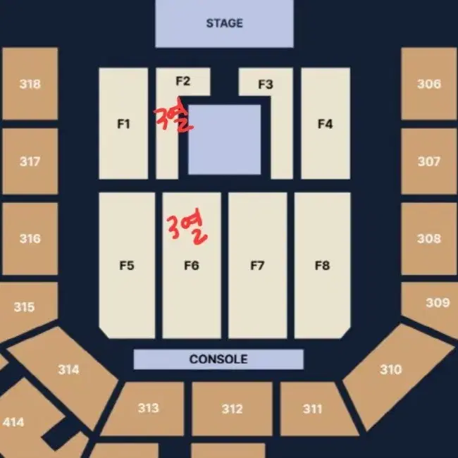 이준호 팬콘 26일 일요일 콘서트 F6 F2 3열