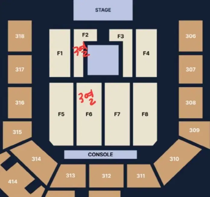 이준호 팬콘 26일 일요일 콘서트 F6 F2 3열