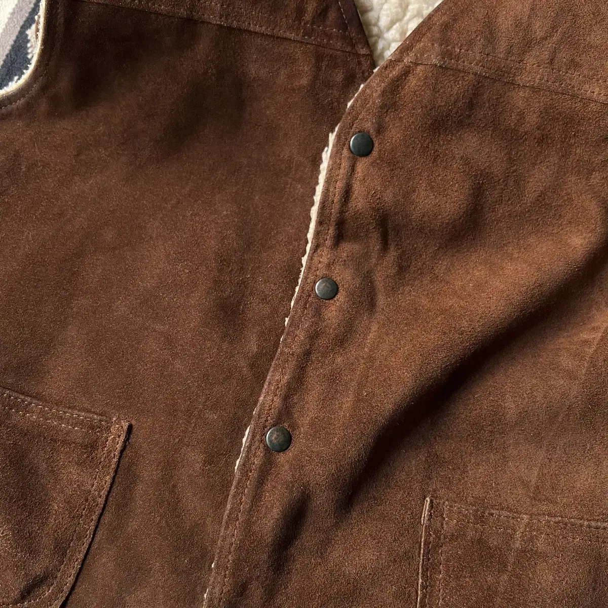 [L]70's Sears Leather Shop 쉐르파 레더 베스트