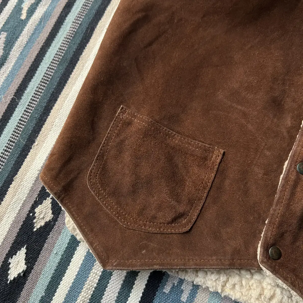 [L]70's Sears Leather Shop 쉐르파 레더 베스트