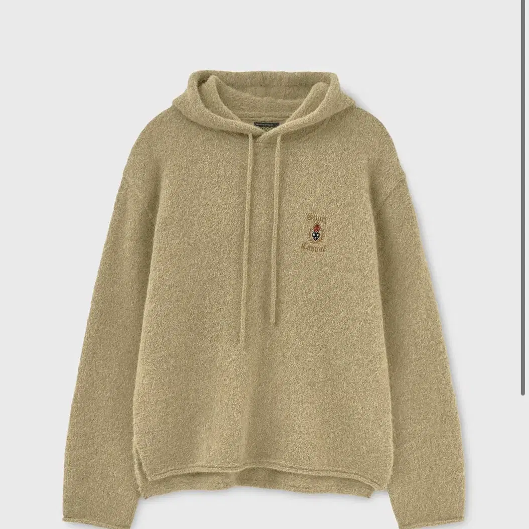 헤리티지플로스 CREST ALPACA HOODIE / Beige 니트후드