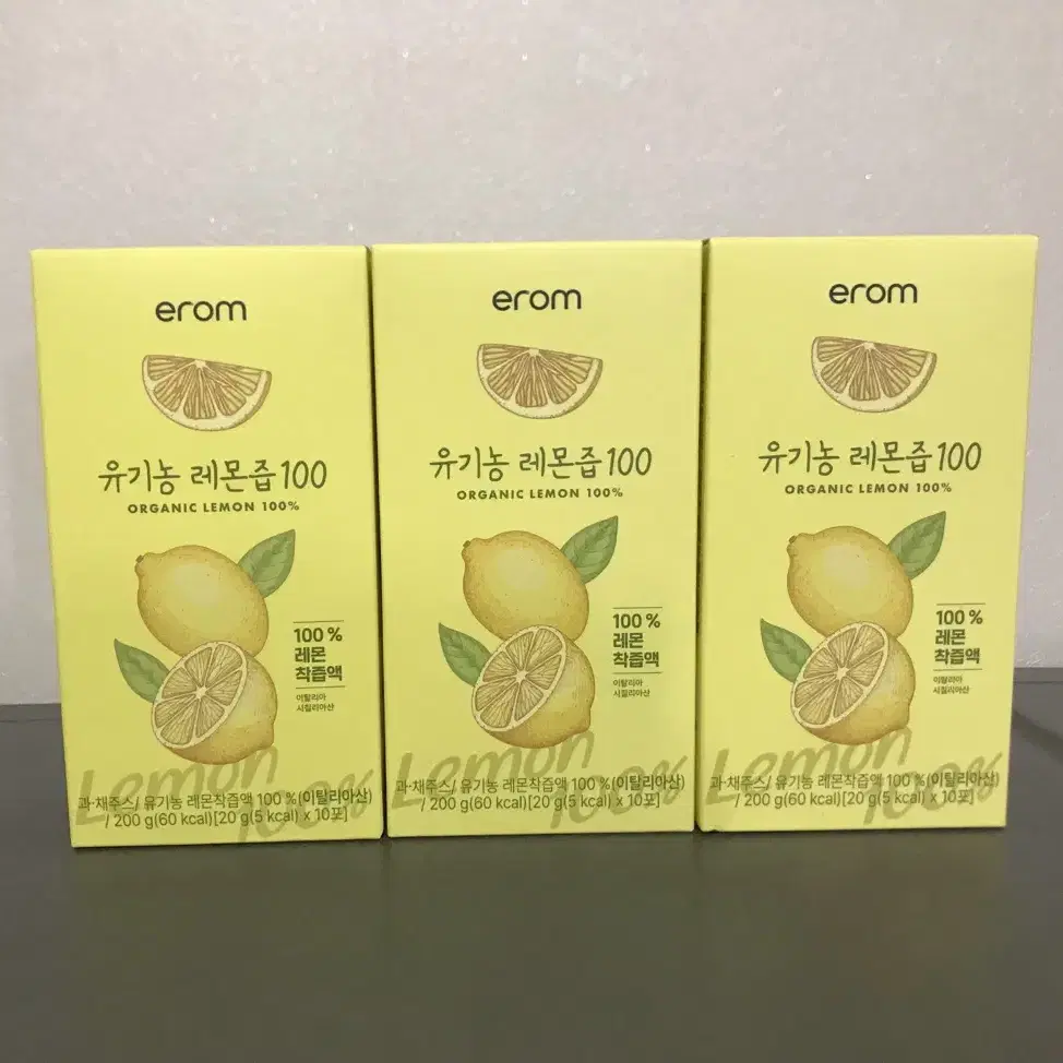 이롬 유기농 레몬즙 레몬착즙 100% (20g*10포)X3박스 / 레몬