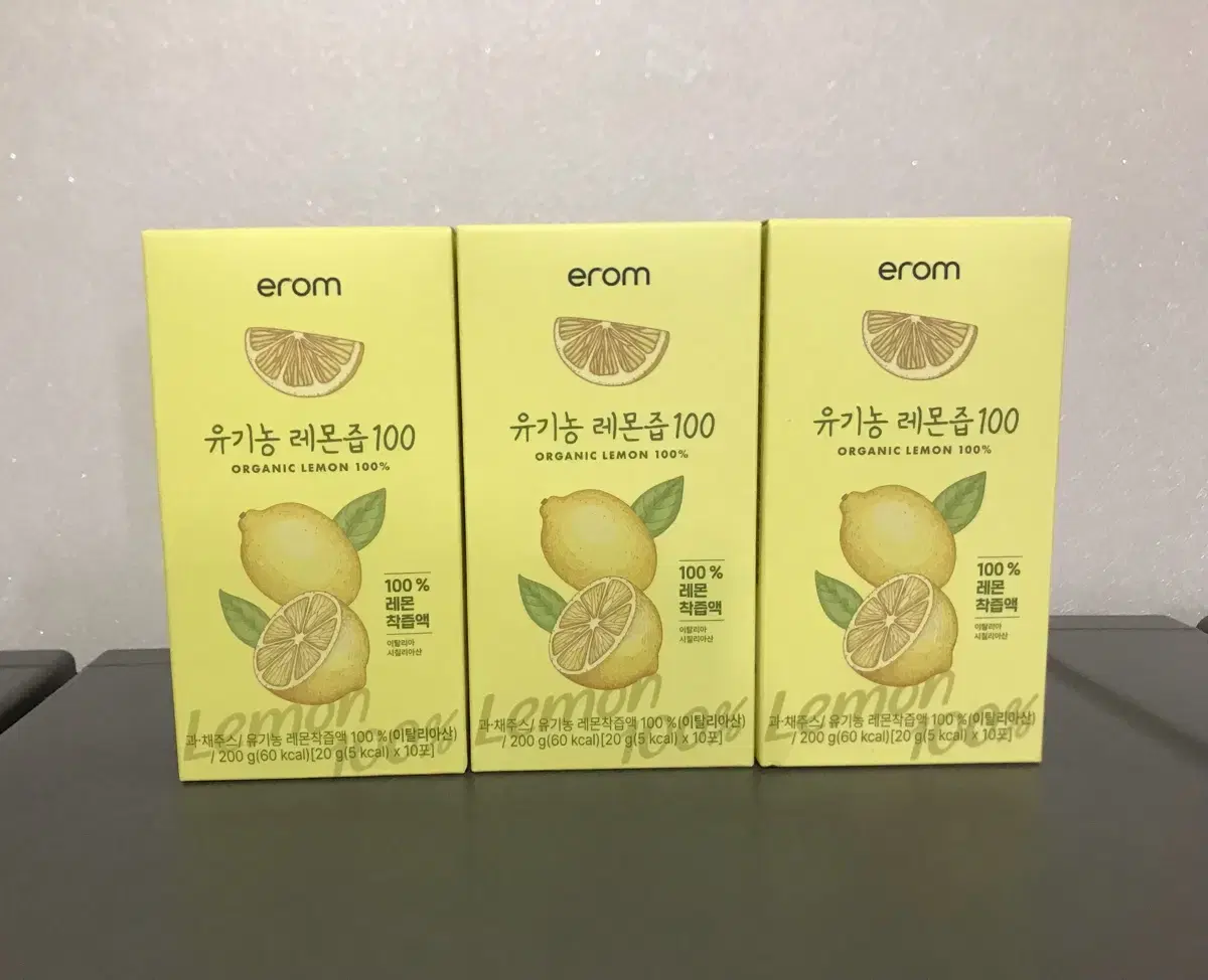 이롬 유기농 레몬즙 레몬착즙 100% (20g*10포)X3박스 / 레몬