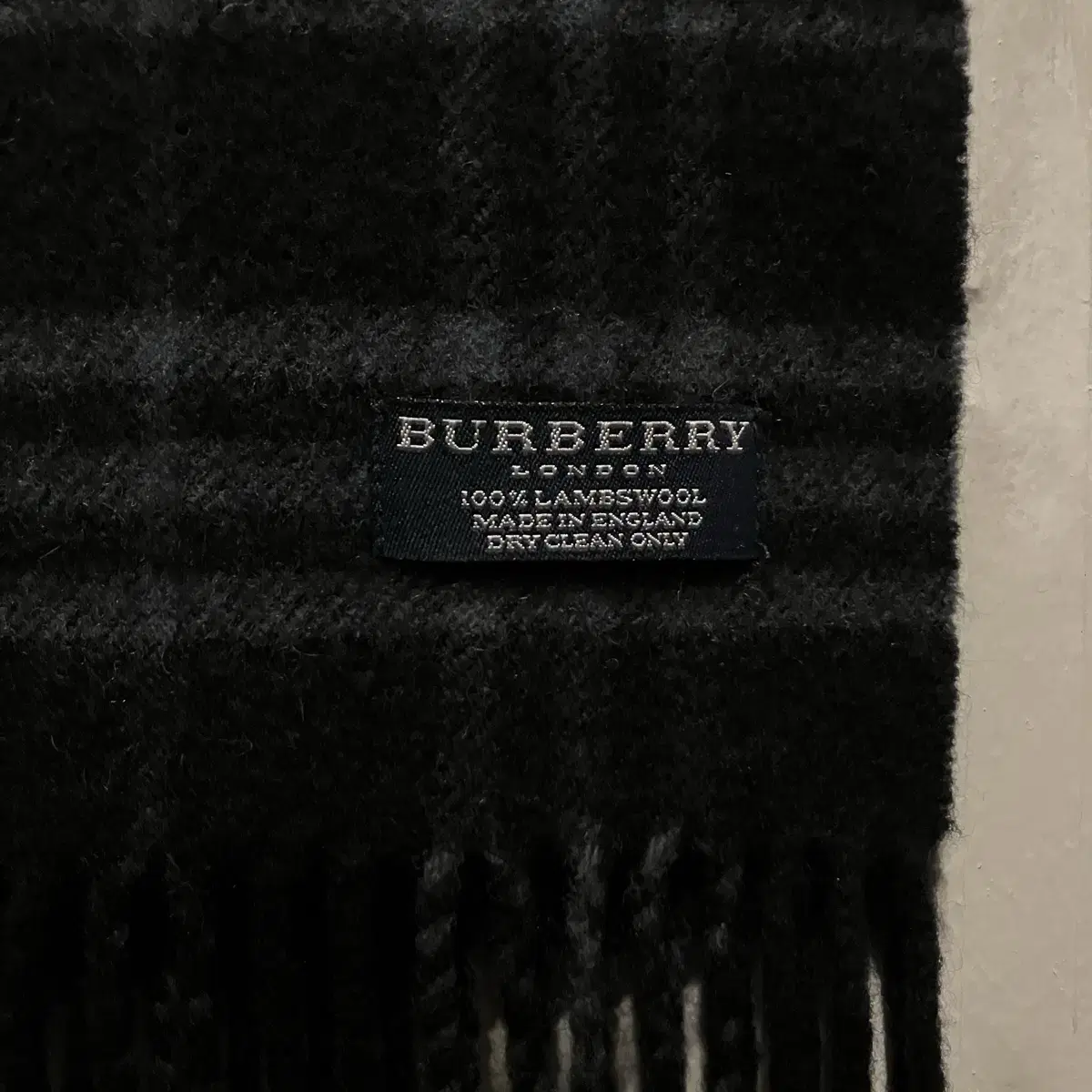 [정품] 버버리 다크네이비 노바체크 램스울 머플러 (burberry)