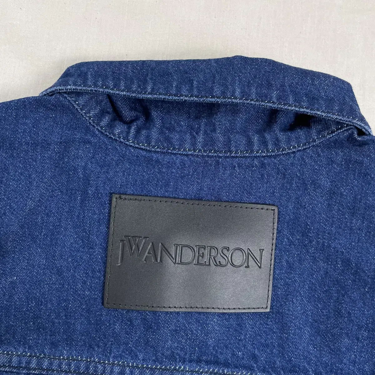 JW Anderson 로고패치 디스트레스드 데님자켓 M