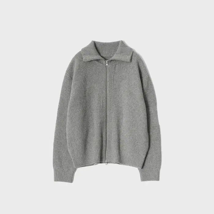 [ L ] Marshall Full Zip Up Rib Knit Mult