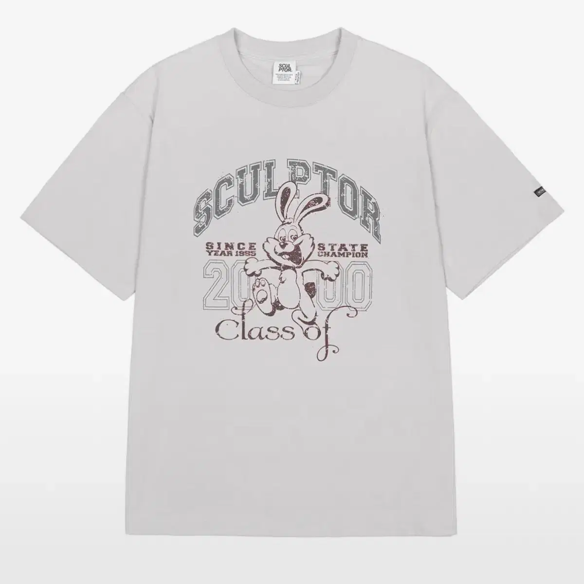 스컬프터 Mascot Varsity Tee Gray 반팔 티셔츠 반팔티