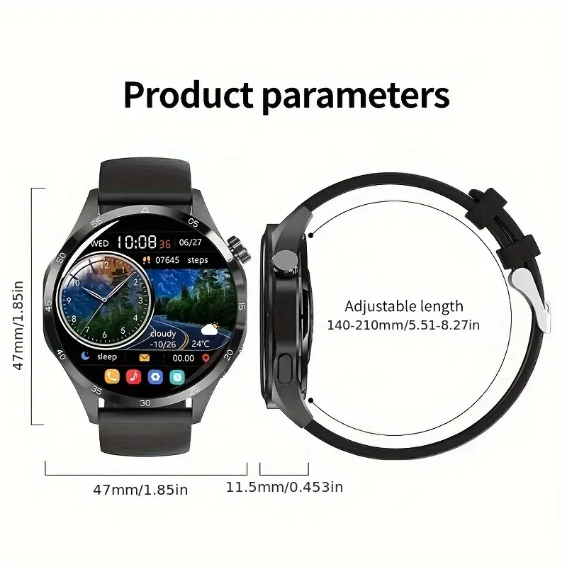 Paearofero Watch 4 Pro 스마트워치 블랙