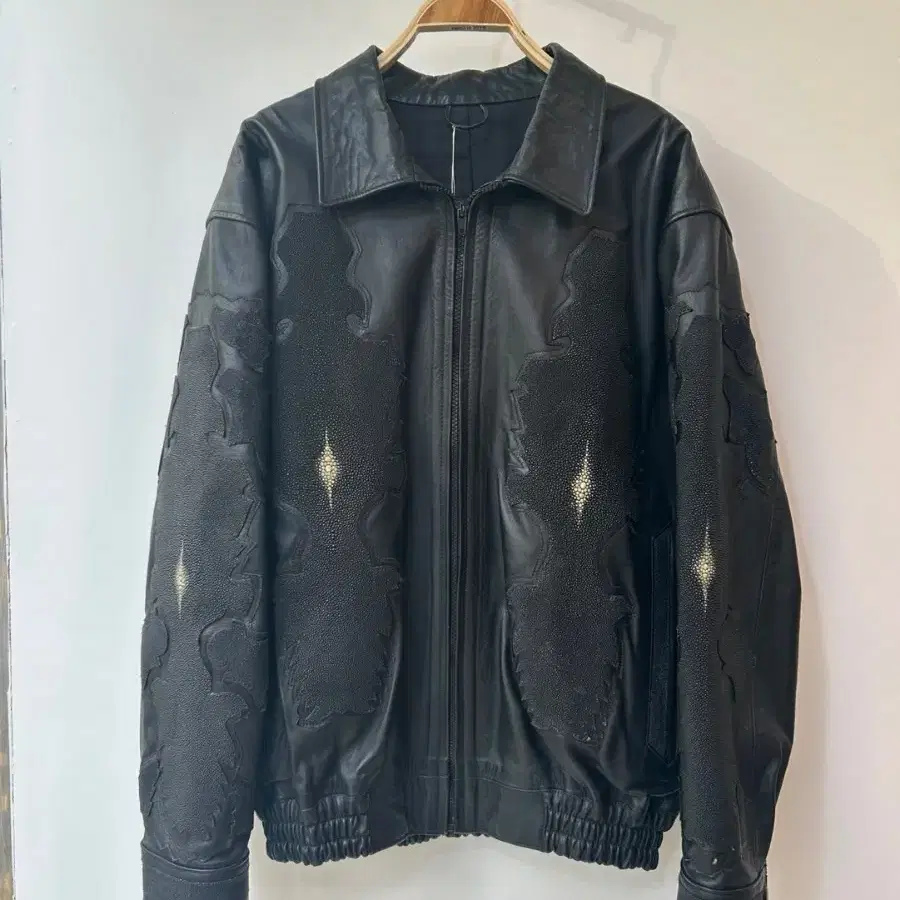 핸드메이드 Stingray Leather 가오리가죽 라이더 자켓