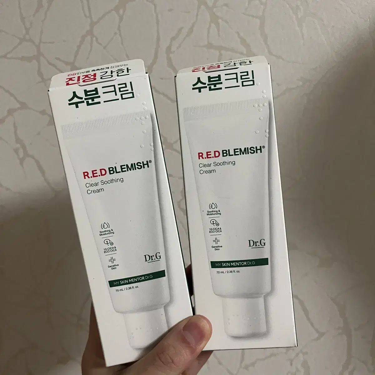 (새상품)닥터지 레드 블레미쉬 클리어 수딩 크림 70mL+70mL(튜브형