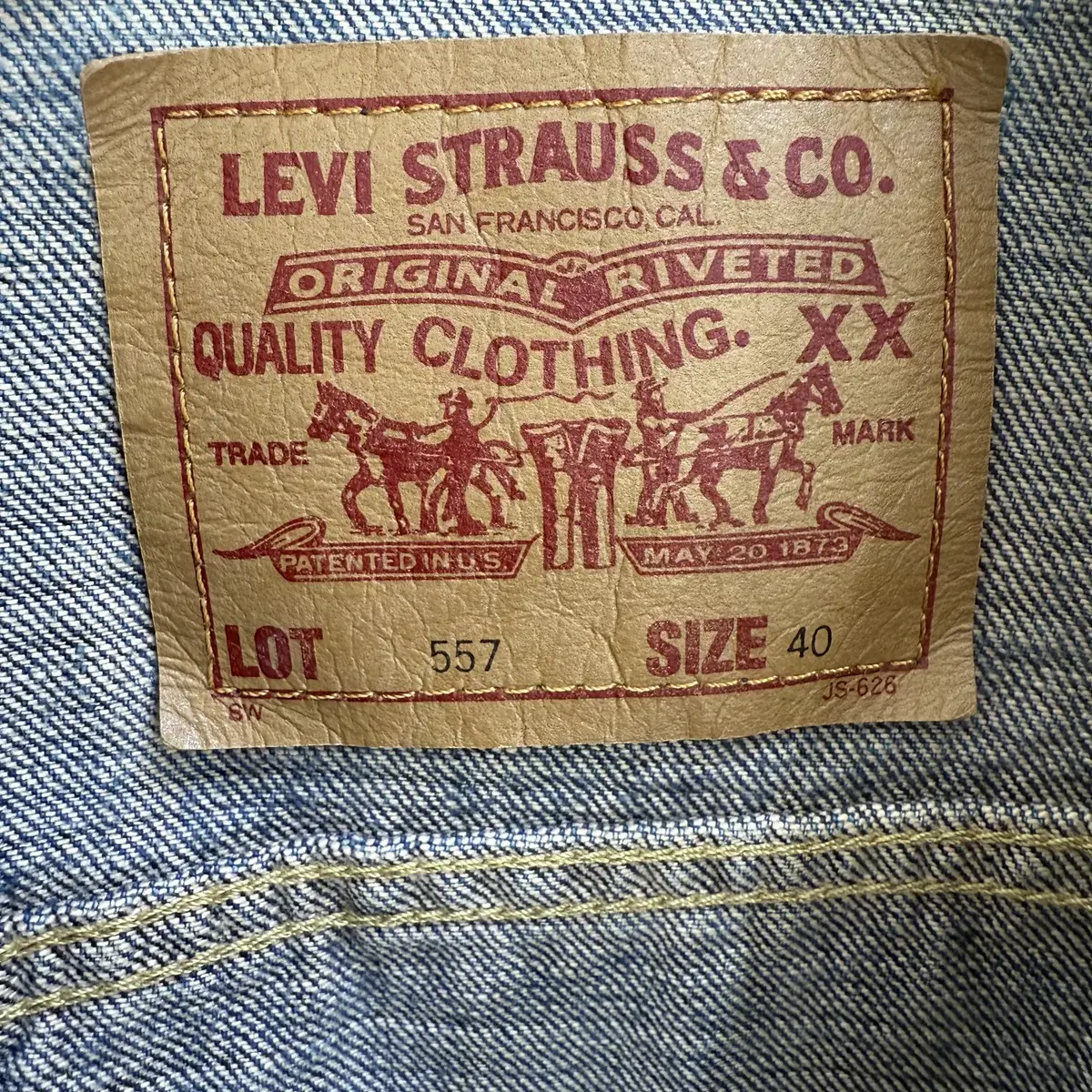 LEVIS 데님자켓 (Made in Hongkong)