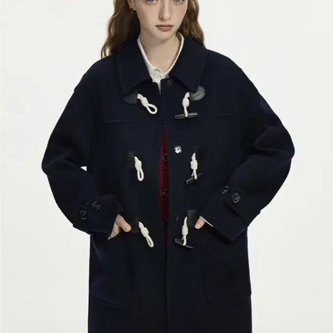 웬스데이딜라잇 울 더플 코트 Horn button wool coat