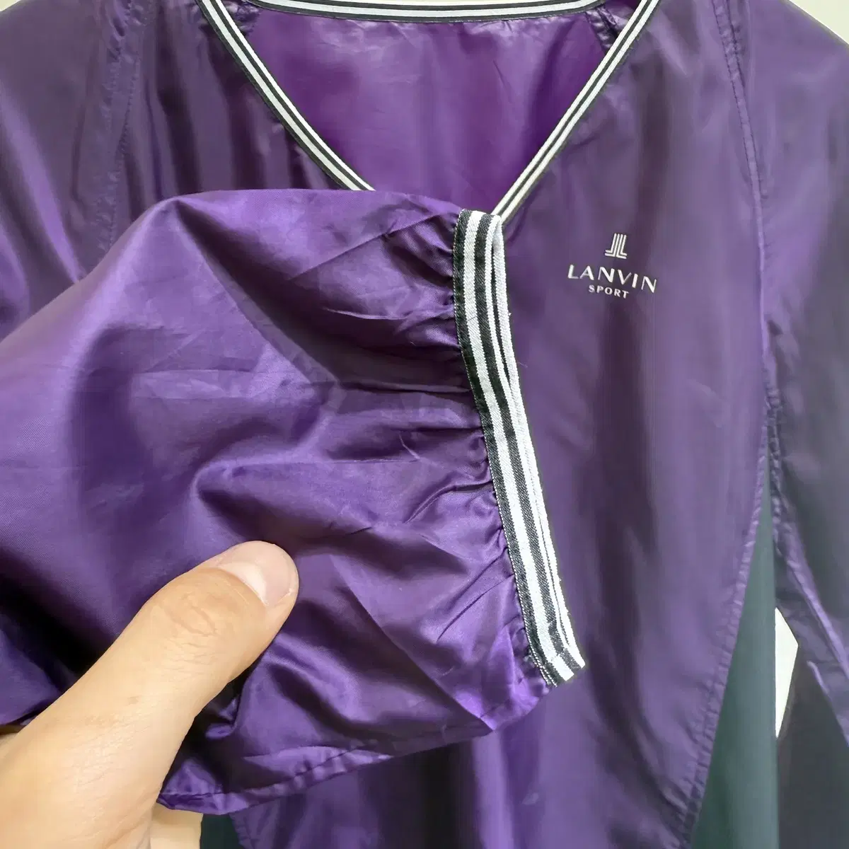 LANVIN SPORT 퍼플 바람막이 맨투맨