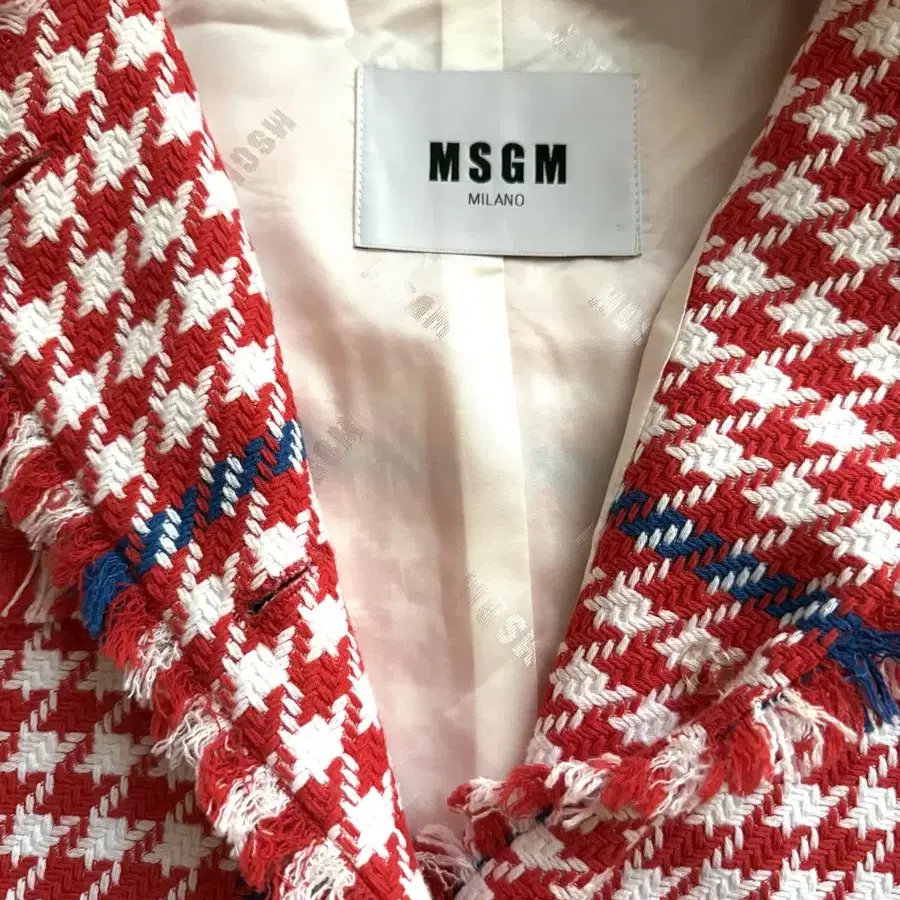 MSGM 엠에스지엠 체크 자켓