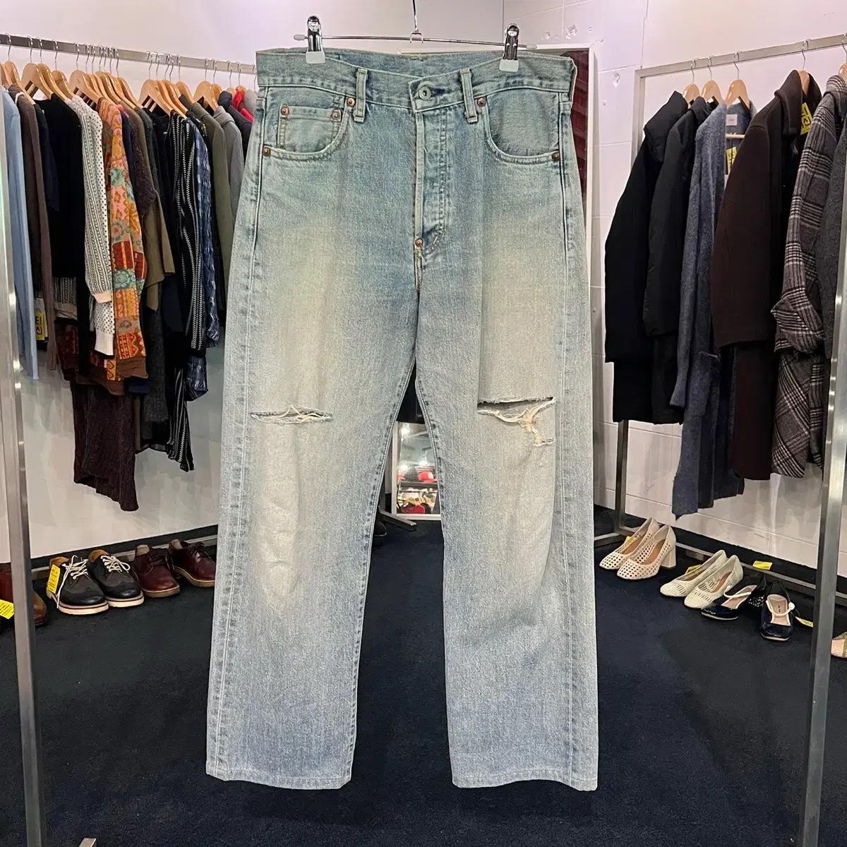 [takpo] [31] 90s Levi's Big E 702-XX Cinchback Denim