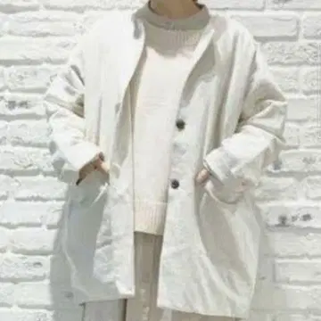 사만사 모스2 노컬러 와이드 코트 내추럴