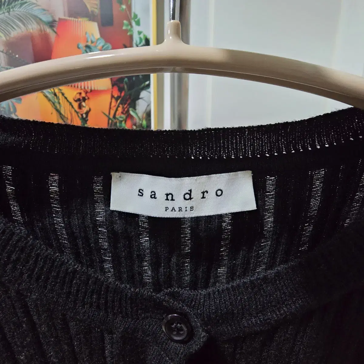 Sandro.산드로/ 펀칭 니트 가디건 (85)