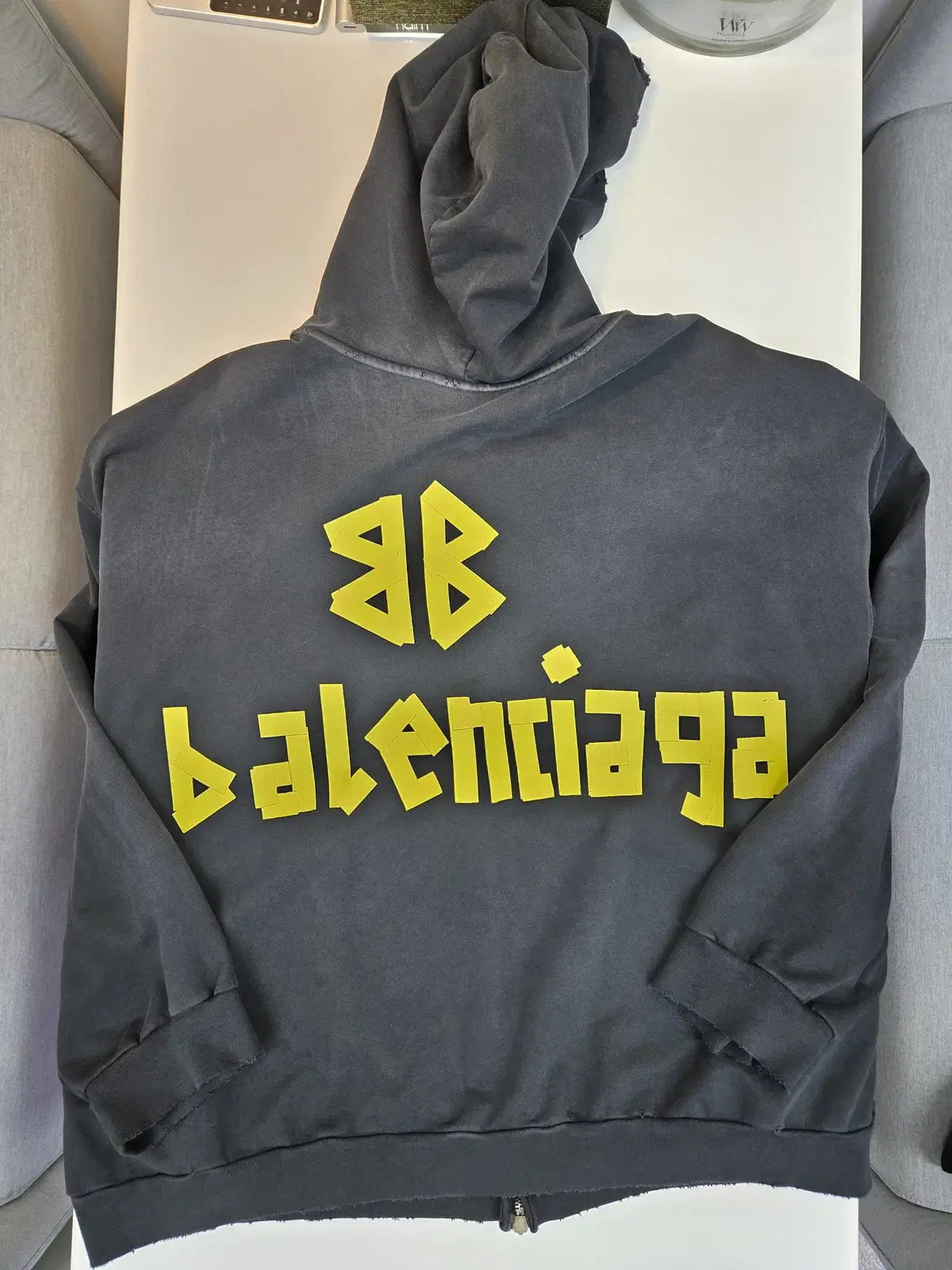 Balenciaga Tape-type zip-up hoodie XXL