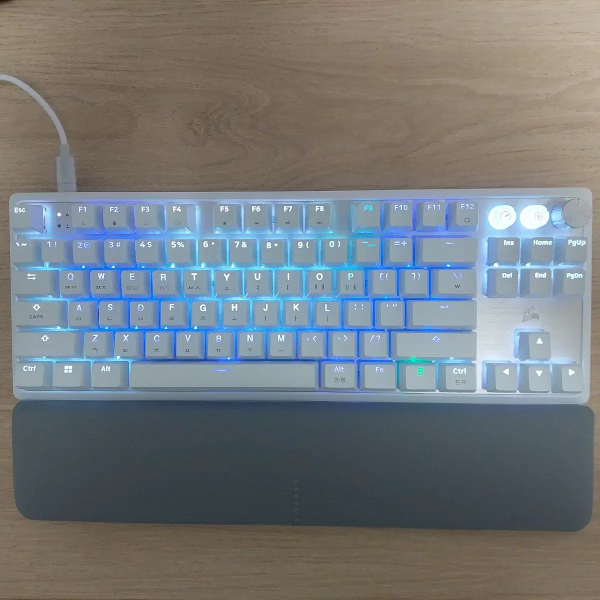 k70 pro tkl 화이트 래피드트리거 커세어 기계식 키보드