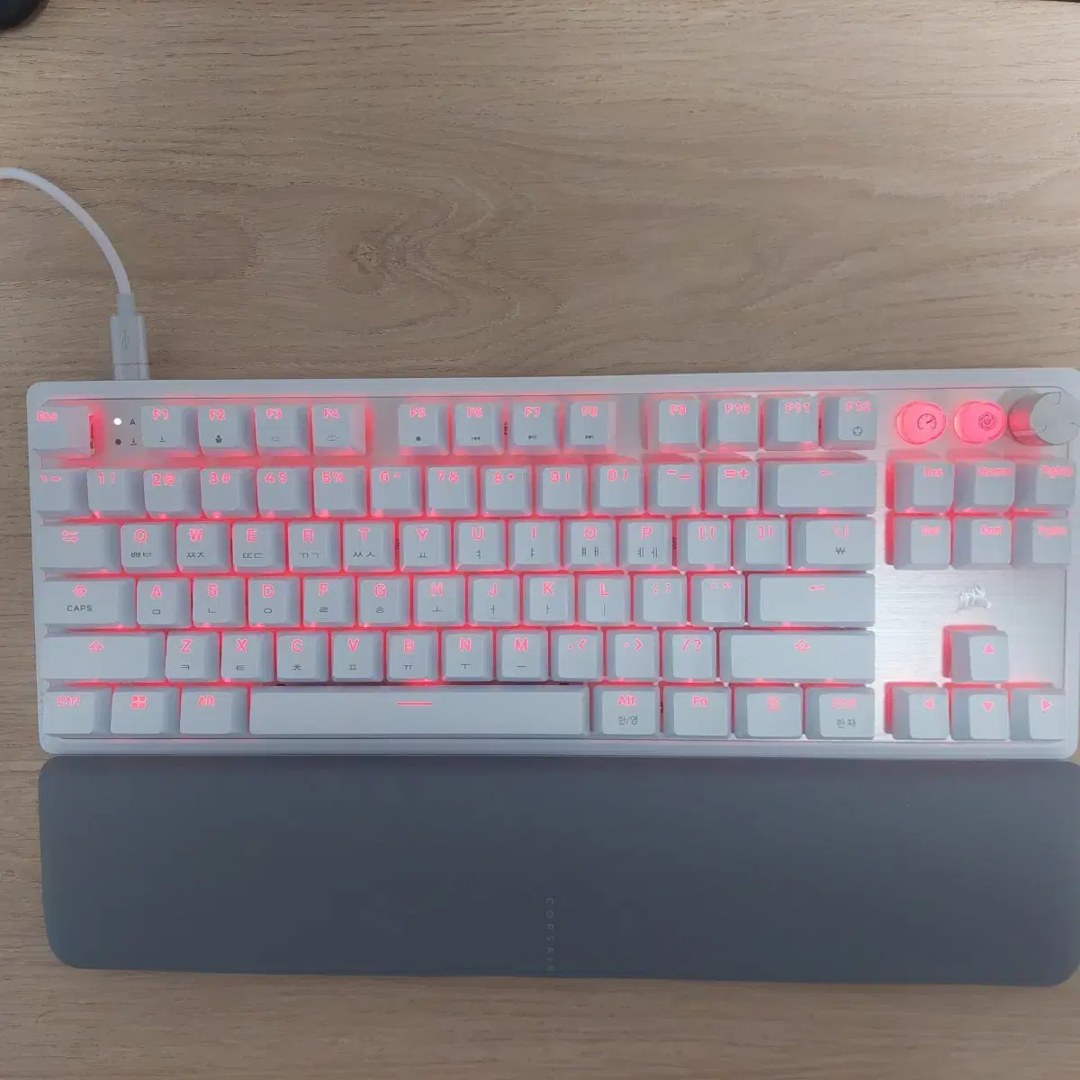 k70 pro tkl 화이트 래피드트리거 커세어 기계식 키보드