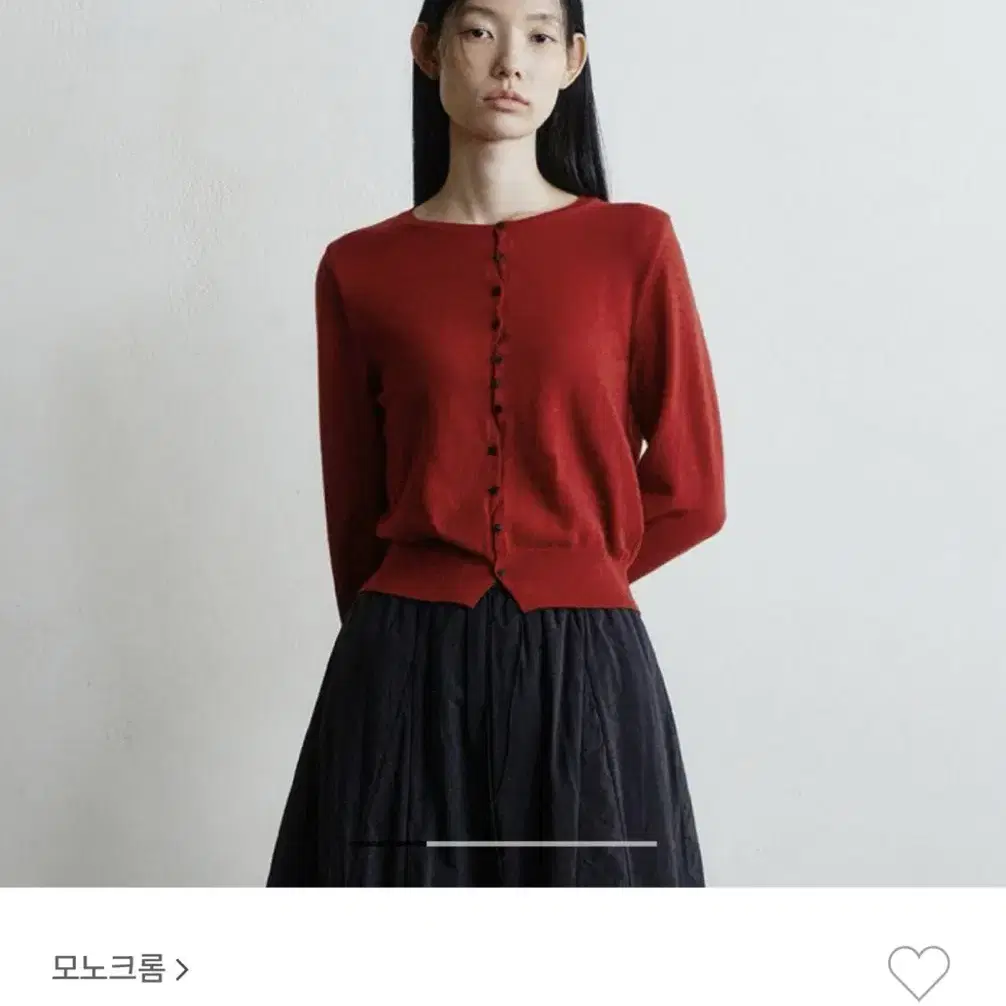 모노크롬 dozen wool cardigan(red)