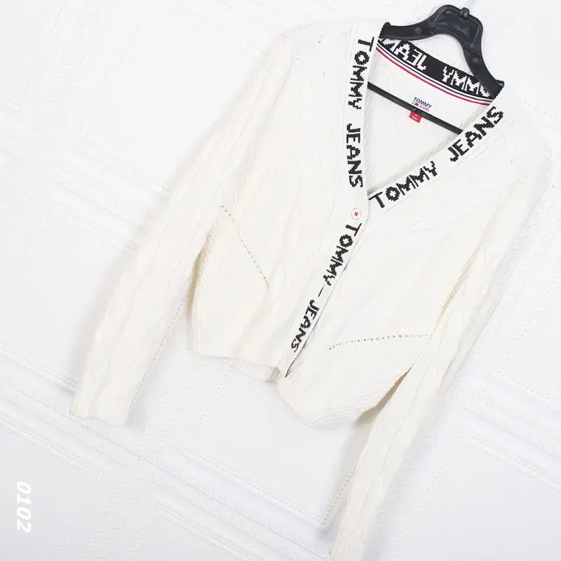 *SALE* Tommy Hilfiger Women's Ivory Lettering Cardigan